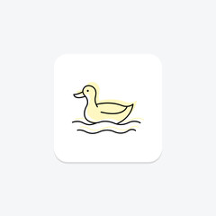 Duck By Pond, vector, pixel perfect, illustrator file
