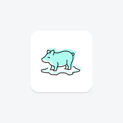 Pig In Mud, vector, pixel perfect, illustrator file