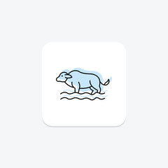 Buffalo In Water, vector, pixel perfect, illustrator file
