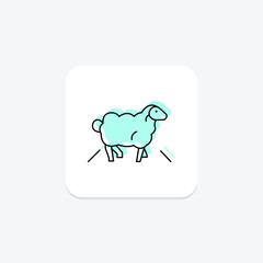 Sheep Crossing Road, vector, pixel perfect, illustrator file