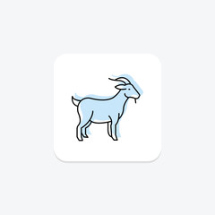 Goat In Shade, vector, pixel perfect, illustrator file