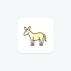 Obraz premium Donkey In Stable, vector, pixel perfect, illustrator file