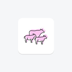 Cattle Walking Trail, vector, pixel perfect, illustrator file