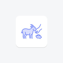 Goat Feeding Scene, vector, pixel perfect, illustrator file
