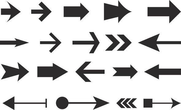 arow set icon vector for web design, arrow icons Illustration vector graphic
