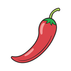 Illustration of red chili pepper vegetable spicy food ingredient hot cooking cuisine organic fresh 90