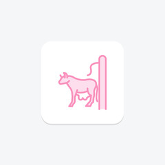Cow Scratching Post, vector, pixel perfect, illustrator file