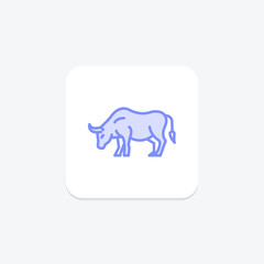 Bull Grazing, vector, pixel perfect, illustrator file