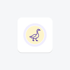 Goose Walking, vector, pixel perfect, illustrator file