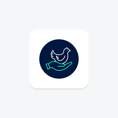 Chick In Hand, vector, pixel perfect, illustrator file