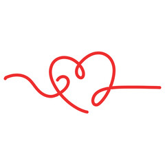 heart line art love symbol romantic red minimalist design