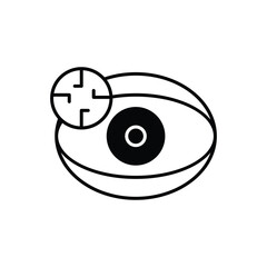 Smart eye lens Icon vector stock illustration