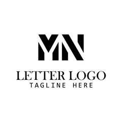 modern mn letter logo design for business branding and identity