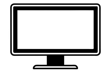 Monitor silhouette vector illustration