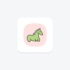 Horse In Stable, vector, pixel perfect, illustrator file