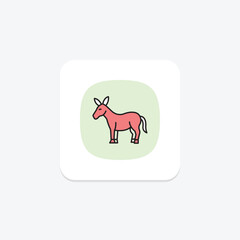 Donkey In Stable, vector, pixel perfect, illustrator file