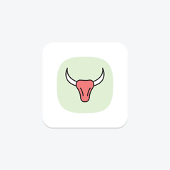 Cowhorn Silhouette, vector, pixel perfect, illustrator file