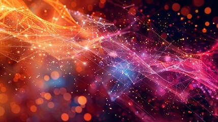 Fototapeta premium Abstract lines and charts representing data flow