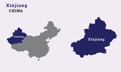 Map of Zhejiang, Map of Zhejiang China States, Zhejiang Provinces of China Vector Illustration.
