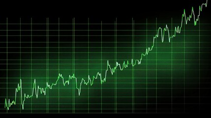 Vector graphic of rising stock market chart