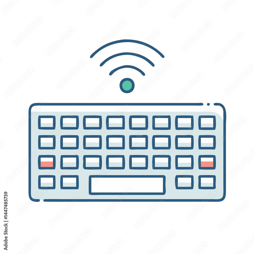 Leinwandbilder Wireless keyboard technology input device computer peripheral keyboarding typing keyboard layout tool