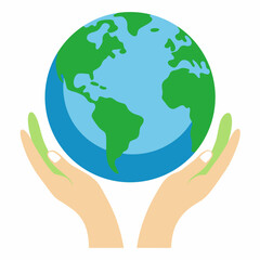 Eco Hand Holding Earth Vector for World Environment Day – perfect for eco-friendly digital designs.