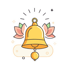 mindfulness bell icon, mindfulness bell vector illustration-simple illustration of mindfulness bell, perfect for mindfulness bell logos and icons