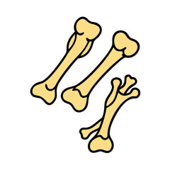 old bones icon, old bones vector illustration-simple illustration of old bones, perfect for old bones logos and icons