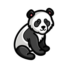 panda icon, panda vector illustration-simple illustration of panda, perfect for panda logos and icons