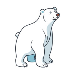Fototapeta premium polar bear icon, polar bear vector illustration-simple illustration of polar bear, perfect for polar bear logos and icons