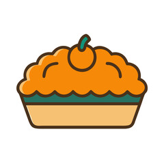 pumpkin pie icon, pumpkin pie vector illustration-simple illustration of pumpkin pie, perfect for pumpkin pie logos and icons