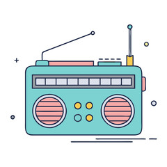 radio icon, radio vector illustration-simple illustration of radio, perfect for radio logos and icons