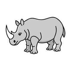 rhino icon, rhino vector illustration-simple illustration of rhino, perfect for rhino logos and icons
