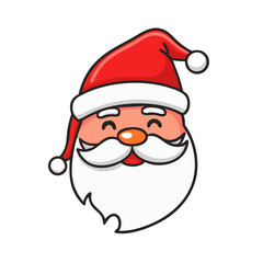 santa claus icon, santa claus vector illustration-simple illustration of santa claus, perfect for santa claus logos and icons