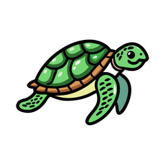 sea turtle icon, sea turtle vector illustration-simple illustration of sea turtle, perfect for sea turtle logos and icons