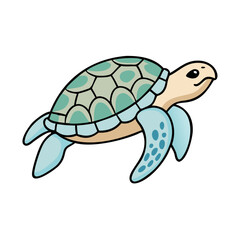 sea turtle icon, sea turtle vector illustration-simple illustration of sea turtle, perfect for sea turtle logos and icons