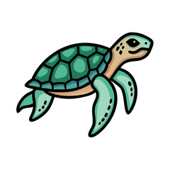 sea turtle icon, sea turtle vector illustration-simple illustration of sea turtle, perfect for sea turtle logos and icons