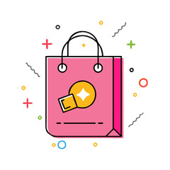 shopping bag icon, shopping bag vector illustration-simple illustration of shopping bag, perfect for shopping bag logos and icons