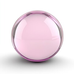 Obraz premium Pink sphere, smooth surface, clear borders