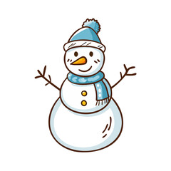 snowman icon, snowman vector illustration-simple illustration of snowman, perfect for snowman logos and icons