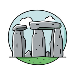 stonehenge icon, stonehenge vector illustration-simple illustration of stonehenge, perfect for stonehenge logos and icons