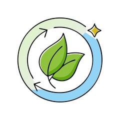 sustainability leaf icon, sustainability leaf vector illustration-simple illustration of sustainability leaf, perfect for sustainability leaf logos and icons