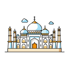 Fototapeta premium taj mahal icon, taj mahal vector illustration-simple illustration of taj mahal, perfect for taj mahal logos and icons