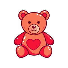 teddy bear icon, teddy bear vector illustration-simple illustration of teddy bear, perfect for teddy bear logos and icons