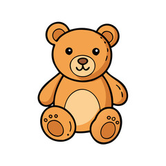 teddy bear icon, teddy bear vector illustration-simple illustration of teddy bear, perfect for teddy bear logos and icons
