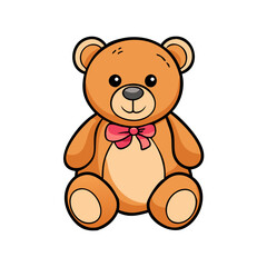 teddy bear icon, teddy bear vector illustration-simple illustration of teddy bear, perfect for teddy bear logos and icons