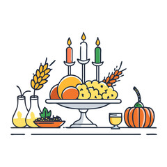 thanksgiving centerpiece icon, thanksgiving centerpiece vector illustration-simple illustration of thanksgiving centerpiece, perfect for thanksgiving centerpiece logos and icons