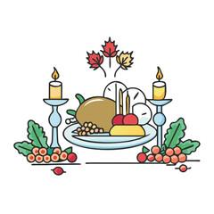 thanksgiving centerpiece icon, thanksgiving centerpiece vector illustration-simple illustration of thanksgiving centerpiece, perfect for thanksgiving centerpiece logos and icons