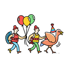 thanksgiving parade icon, thanksgiving parade vector illustration-simple illustration of thanksgiving parade, perfect for thanksgiving parade logos and icons