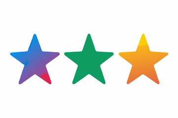 set of Star silhouette vector illustration